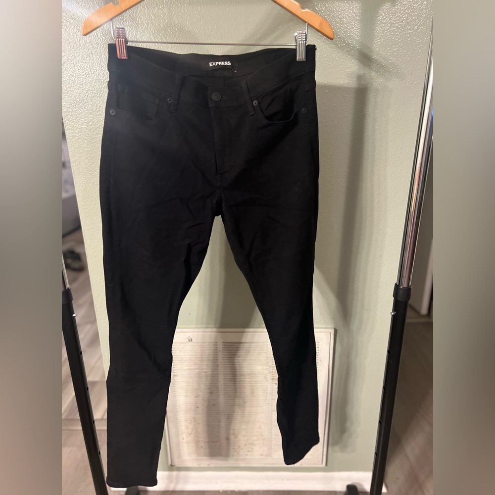 Express Sleek Black Skinny Jeans